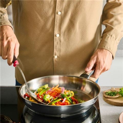 Tefal - Emotion+ Induction Stainless Steel Uncoated Frypan 24cm