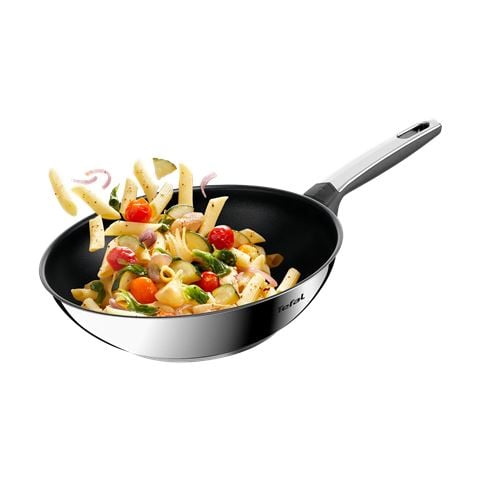 Tefal - Emotion+ Induction Stainless Steel Non-Stick Wok 28cm