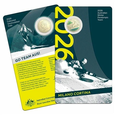 Royal Australian Mint - 2026 Winter Paralympics $1 Coloured Uncirculated Coin