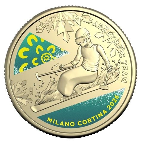 Royal Australian Mint - 2026 Winter Paralympics $1 Coloured Uncirculated Coin