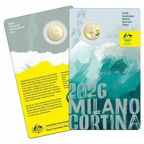 Royal Australian Mint - 2026 Winter Olympics $1 Coloured Uncirculated Coin