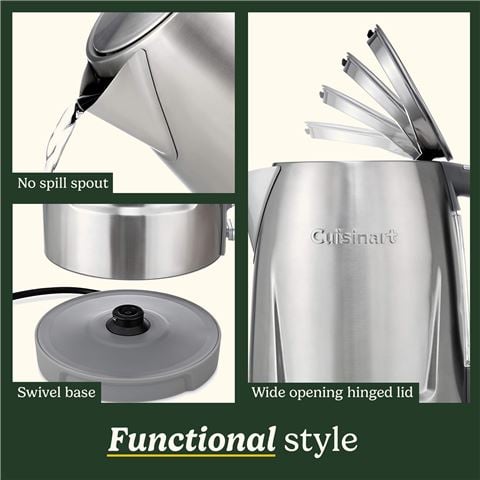 Cuisinart - Core Collection Stainless Steel Kettle 1.7L JK-1600XA