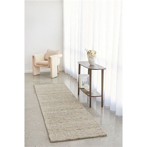 Conscious Loom Rugs Embrace Runner Beige 400x80cm - Peter's of Kensington