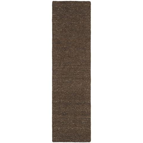 Conscious Loom Rugs - Embrace Runner Brown 400x80cm