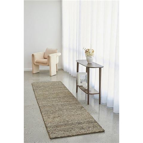 Conscious Loom Rugs Embrace Runner Silver 300x80cm - Peter's of Kensington