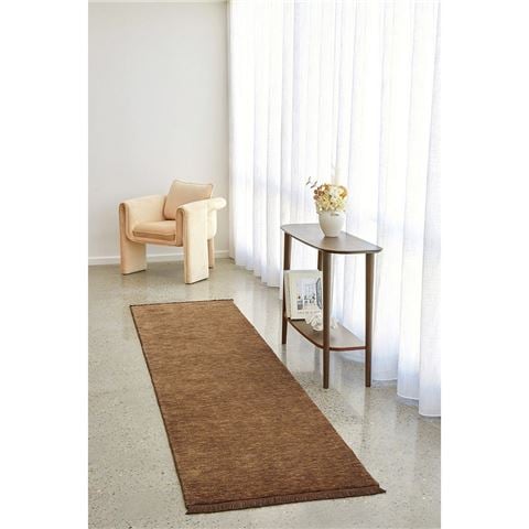 Conscious Loom Rugs Kinship Runner Caramel 300x80cm - Peter's of Kensington
