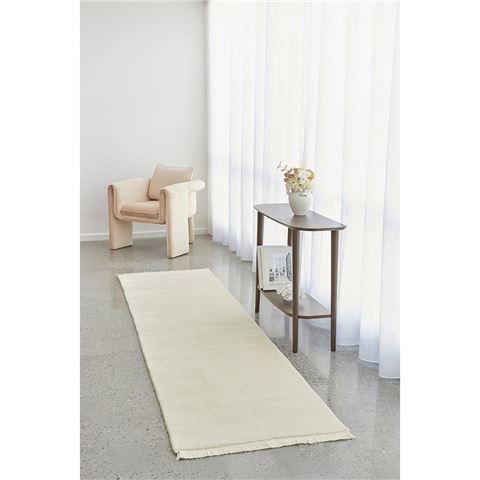 Conscious Loom Rugs - Kinship Rug Cream 400x80cm