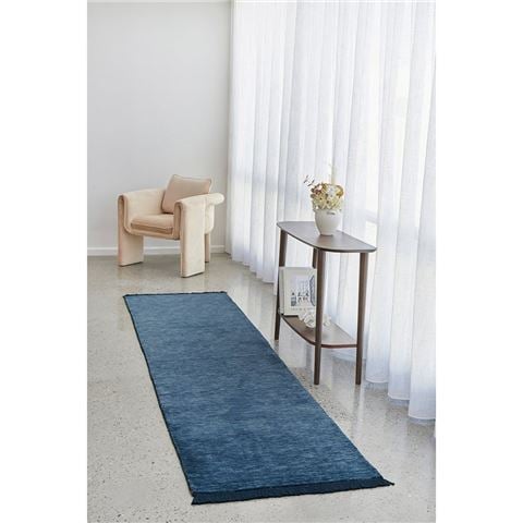Conscious Loom Rugs - Kinship Runner Navy 400x80cm