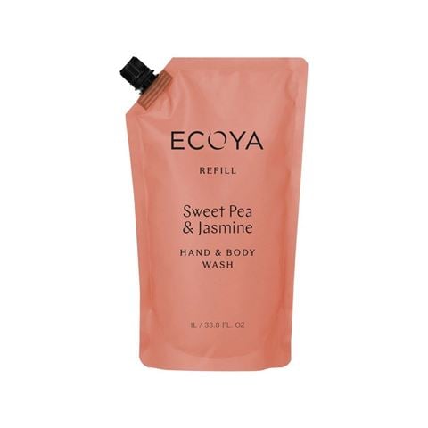 Ecoya - Sweet Pea & Jasmin Hand & Body Wash Refill 1L