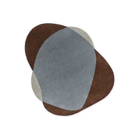 Brink & Campman Element Chad Rug Brown/Blue 240x204cm - Peter's of Kensington