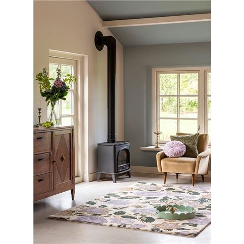 Laura Ashley Rugs - Wendling Floral Rug Heather Purple 200x140cm
