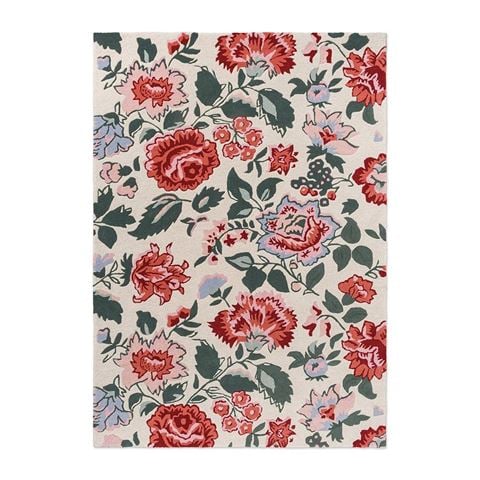 Laura Ashley Rugs - Wendling Floral Rug Poppy Red 200x140cm