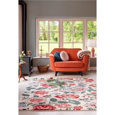 Laura Ashley Rugs Wendling Floral Rug Poppy Red 240x170cm - Peter's of Kensington