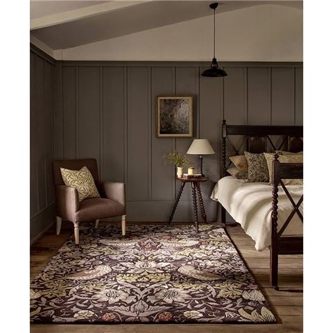 Morris & Co - Strawberry Thief Rug Grape 240x170cm