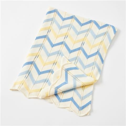 Jiggle & Giggle - Zig-Zag Knit Blanket Blush
