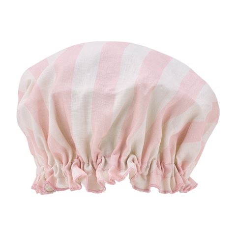 A.Trends - Pink Stripe Linen Shower Cap