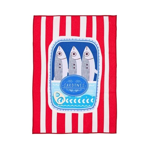 A.Trends - Sardines Microfibre Waffle Tea Towel