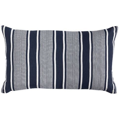 Paloma - Linen Capri Stripes Cushion Navy 35x60cm