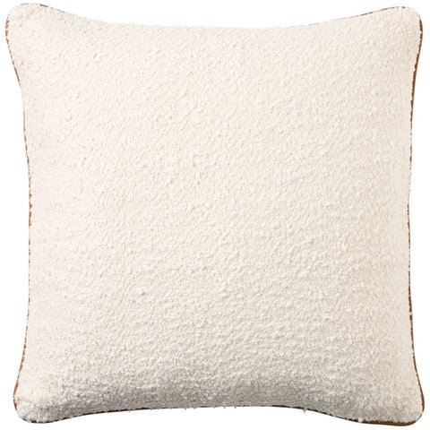 Paloma - Boucle Leather/White Cushion 50x50cm