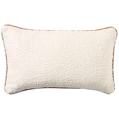 Paloma - Boucle Leather/White Cushion 30x50cm