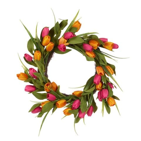 Easter - Luxe Colourful Tulip Wreath 50cm