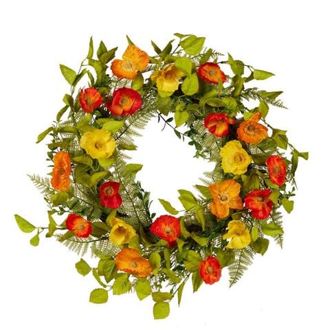Easter - Spring Poppies Wreath 56cm