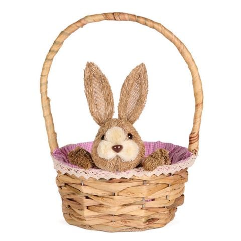 Easter - Pink Bunny Basket Large