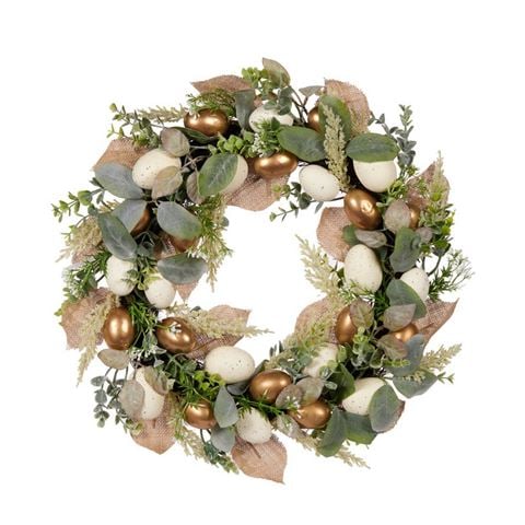 Easter - Golden Egg Wreath 61cm