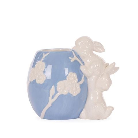 Easter - Blue Bunny Blossom Egg Vase