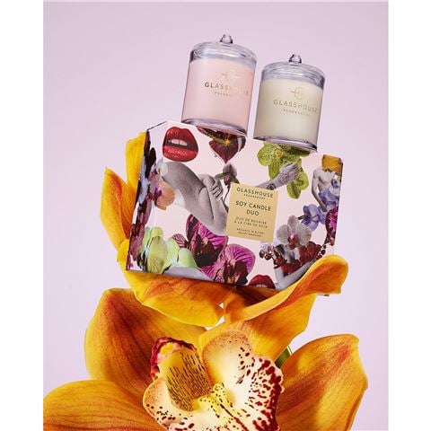 Glasshouse - Ltd. Ed. Radiance In Bloom & Velvet Rhapsody Candle Duo 2x200g