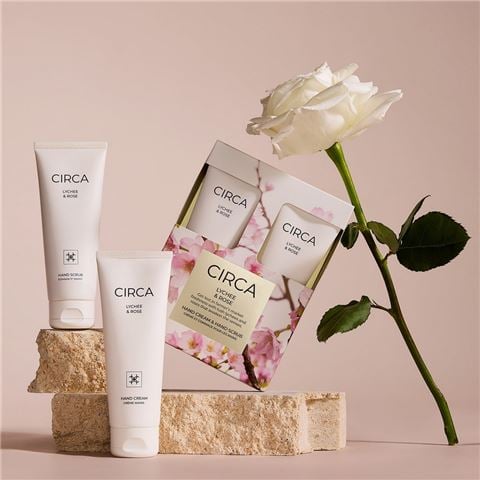 CIRCA - Lychee & Rose Hand Cream & Hand Scrub Gift Set 2pce