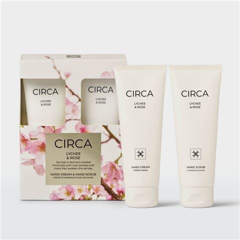 CIRCA - Lychee & Rose Hand Cream & Hand Scrub Gift Set 2pce