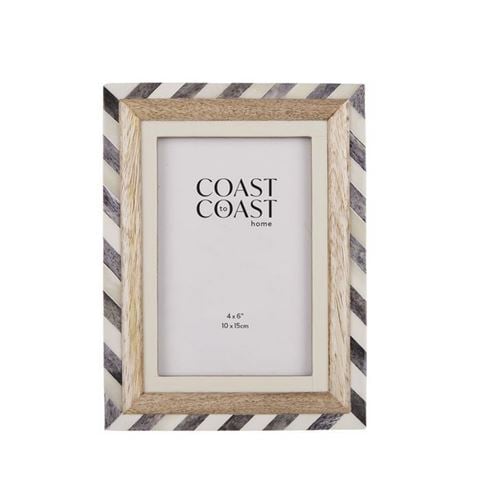 Coast To Coast Beau Resin/Wood Frame Grey 10x15cm - Peter's of Kensington