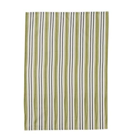 Coast To Coast Oliva Cotton Tea Towel Black/Green Set 2pce - Peter's of Kensington