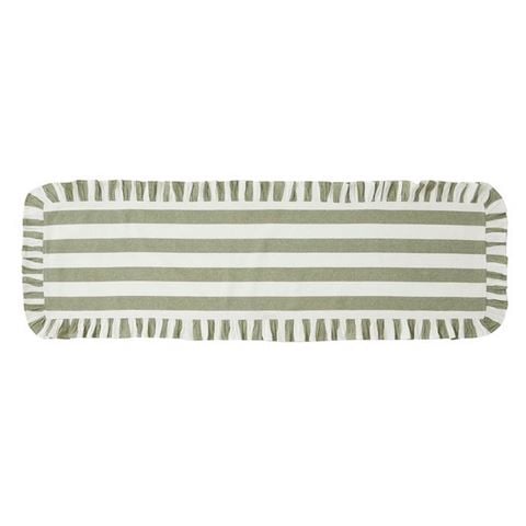 Coast To Coast Orla Cotton Runner Olive/Ivory 40x120cm - Peter's of Kensington