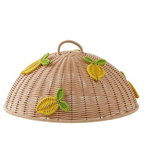Coast To Coast - Citron Woven Food Cover Natural/Yellow 35cm