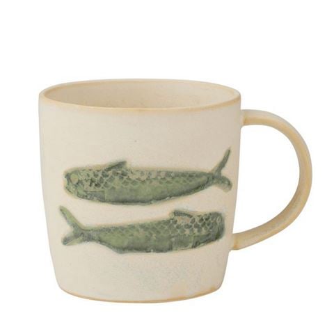 Coast To Coast - Riva Ceramic Mug Ivory/Green 12.5x9cm