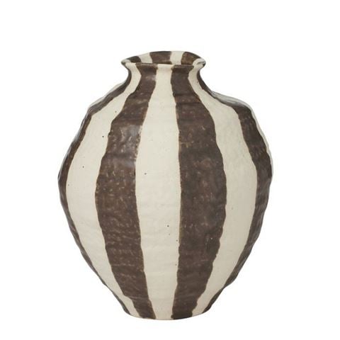 Coast To Coast - Rayas Ceramic Vase Cocoa  20.5cm