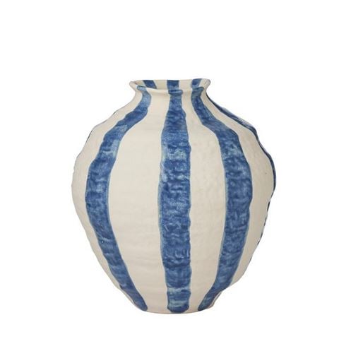 Coast To Coast Rayas Ceramic Vase Dark Denim 30cm - Peter's of Kensington