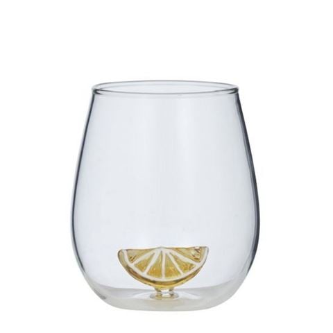 Coast To Coast - Lemon Slice Glass Tumbler 8.5x10cm