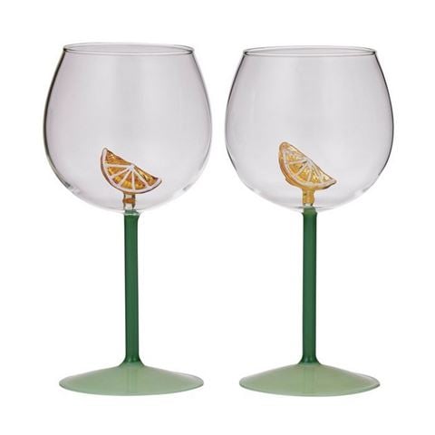 Coast To Coast - Lemon Gin Balloon Glass Set 10x20cm 2pce