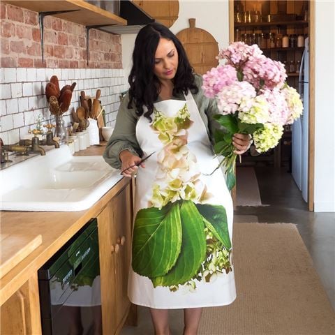 Petal & Pins - Cream Hydrangea Apron