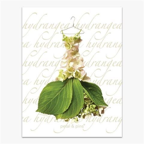 Petal & Pins - Cream Hydrangea Gown Tea Towel