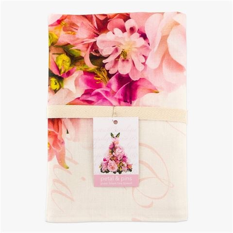 Petal & Pins - Aquilegia & Rose Dress Tea Towel