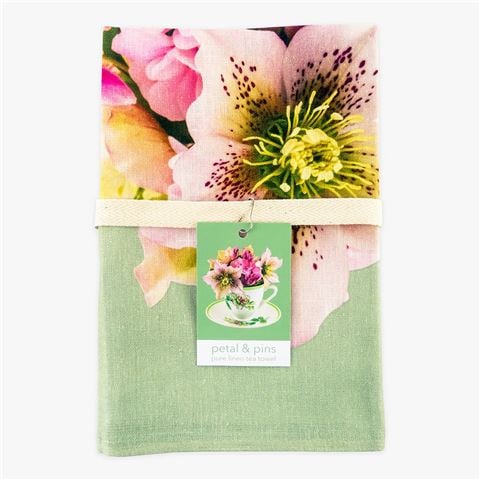Petal & Pins - Vintage Teacup Posy Tea Towel