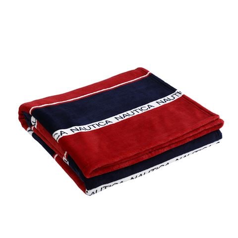 Nautica - Bellcastle Throw Navy/Red 130x170cm
