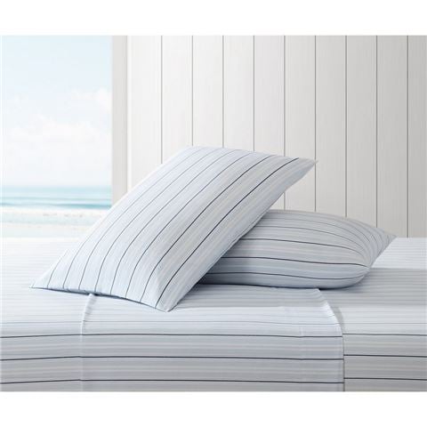 Nautica - Camp Stripe Washed Sheet Set Queen 4pce
