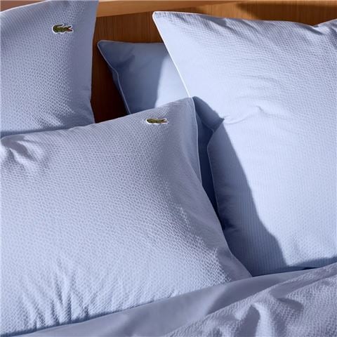Lacoste - L.Tamis 100% Organic Cotton Percale Euro Pillowcase Sky 65x65cm