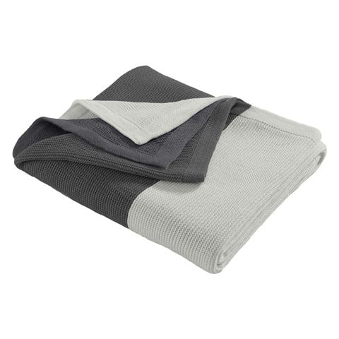 Ardor - Isla Knitted Throw Rug Grey 127x152cm
