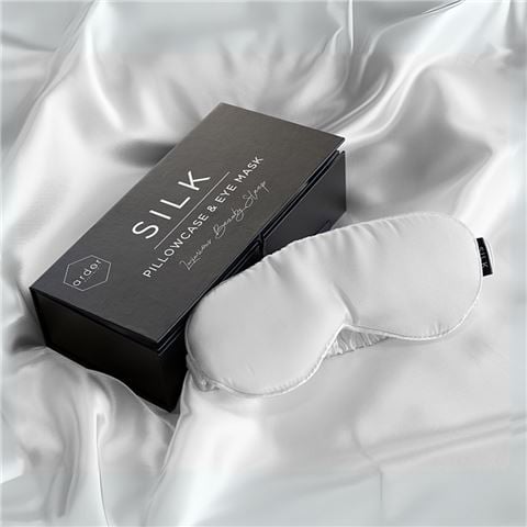 Ardor - Mulberry Silk Pillowcase & Eye Mask Set White 2pce